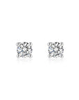 White gold moissanite earrings by Iceman Society