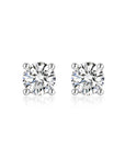 White gold moissanite earrings by Iceman Society