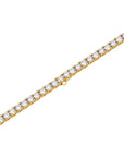 4mm 18k gold tennis necklace by Iceman Society
