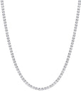 4mm white gold tennis necklace by Iceman Society