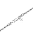 4mm white gold rope necklace by Iceman Society