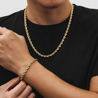 THE ROPE SET - 6mm 麻花組合 (Yellow Gold)