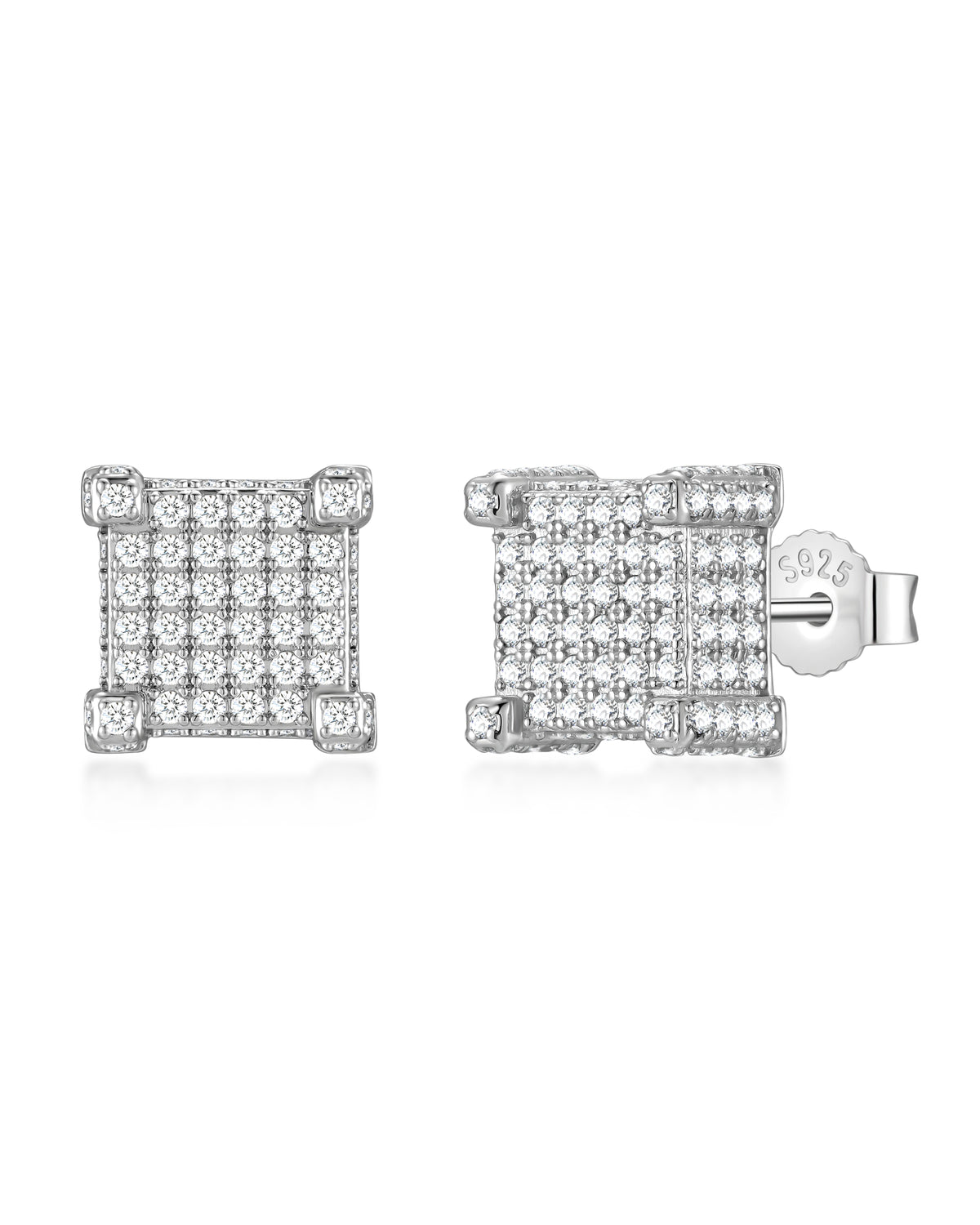 White gold diamond earrings by Iceman Society