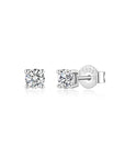 White gold moissanite earrings by Iceman Society