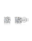 White gold moissanite earrings by Iceman Society