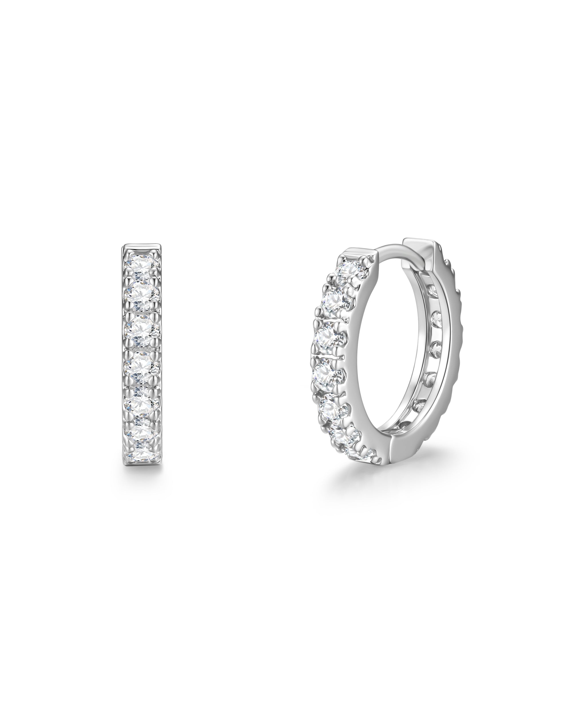 White gold diamond earrings by Iceman Society