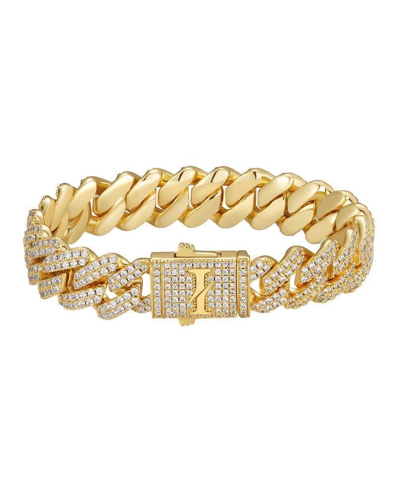 ICE PRONG 13mm 古巴手鍊 18K Gold 商品照