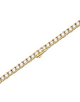 3mm 18k gold tennis necklace by Iceman Society