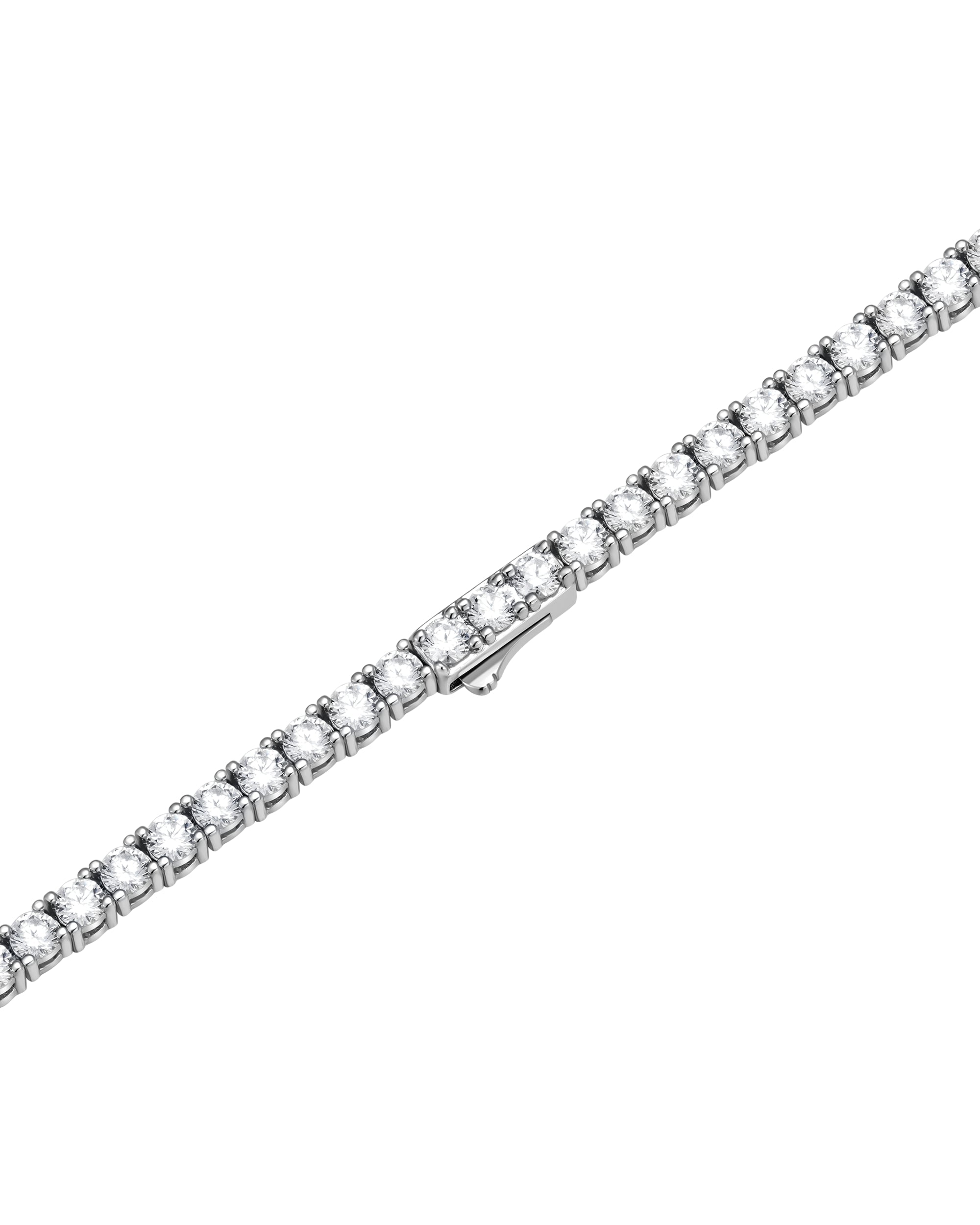 3mm white gold tennis necklace by Iceman Society