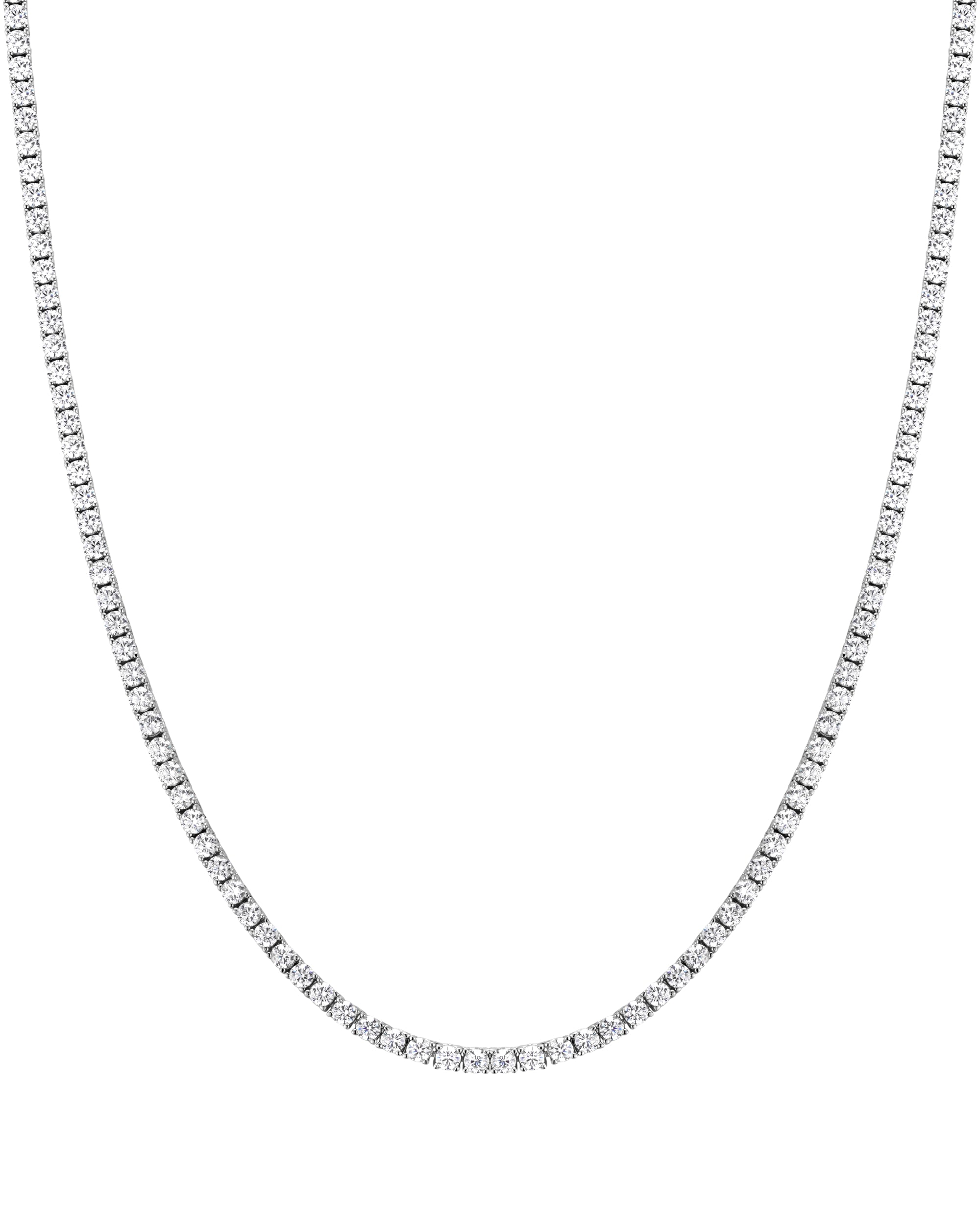 3mm white gold tennis necklace by Iceman Society