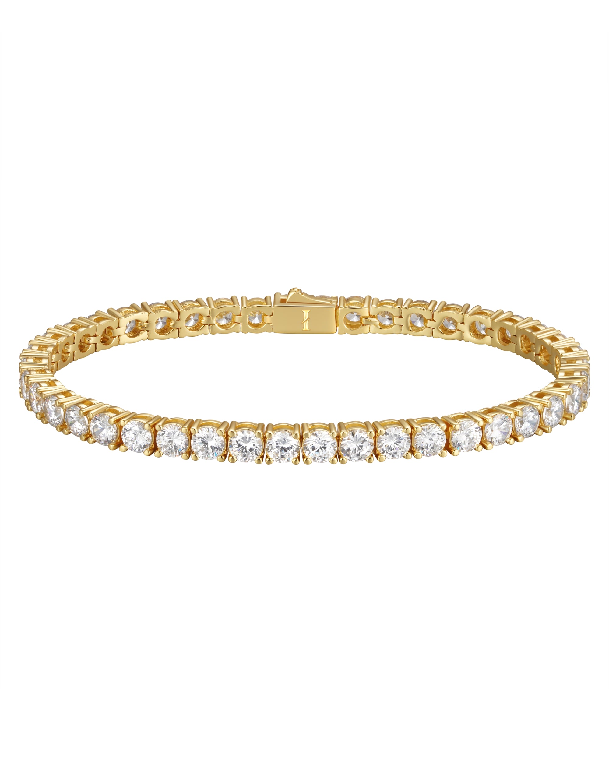 4mm 18k gold tennis bracelet by Iceman Society