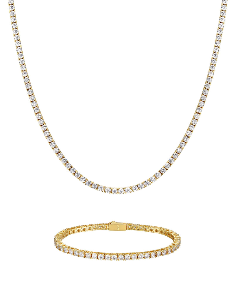 ICE SPARKLER 3mm Tennis組合 18K Gold 商品照