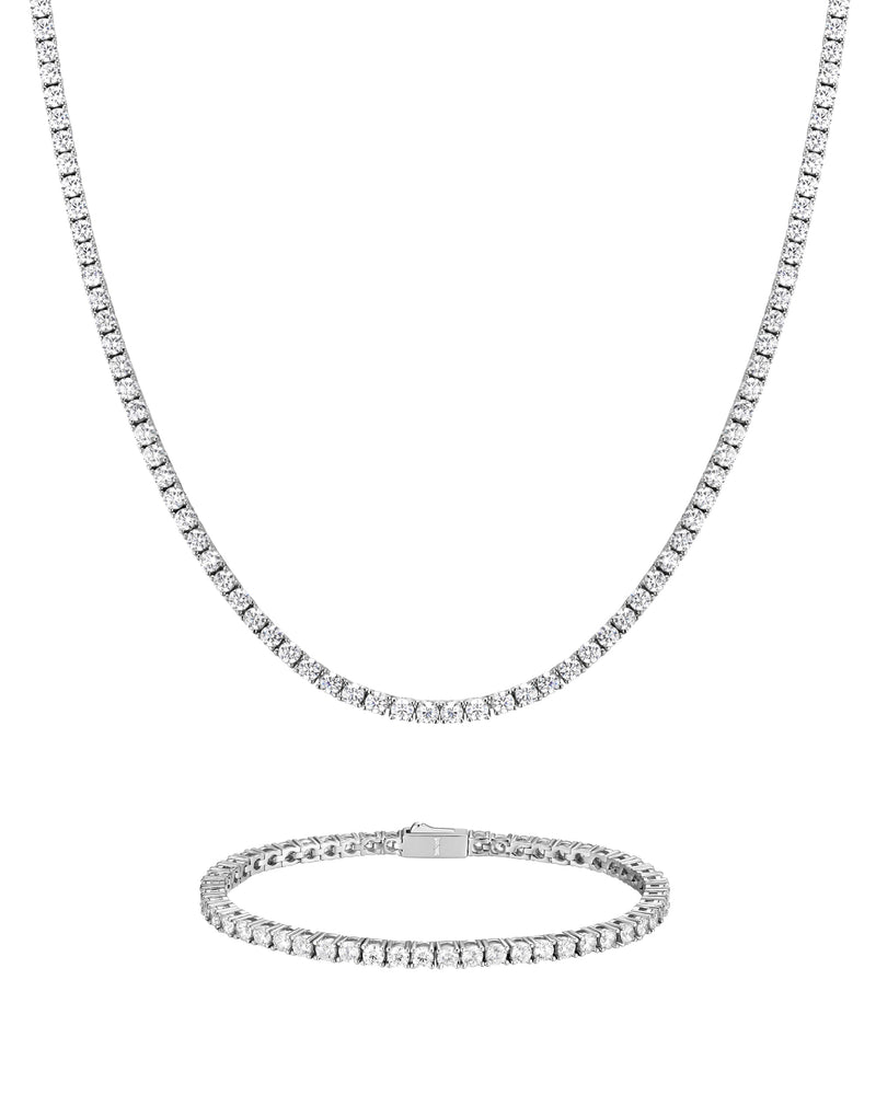 ICE SPARKLER 3mm Tennis組合 White Gold 商品照