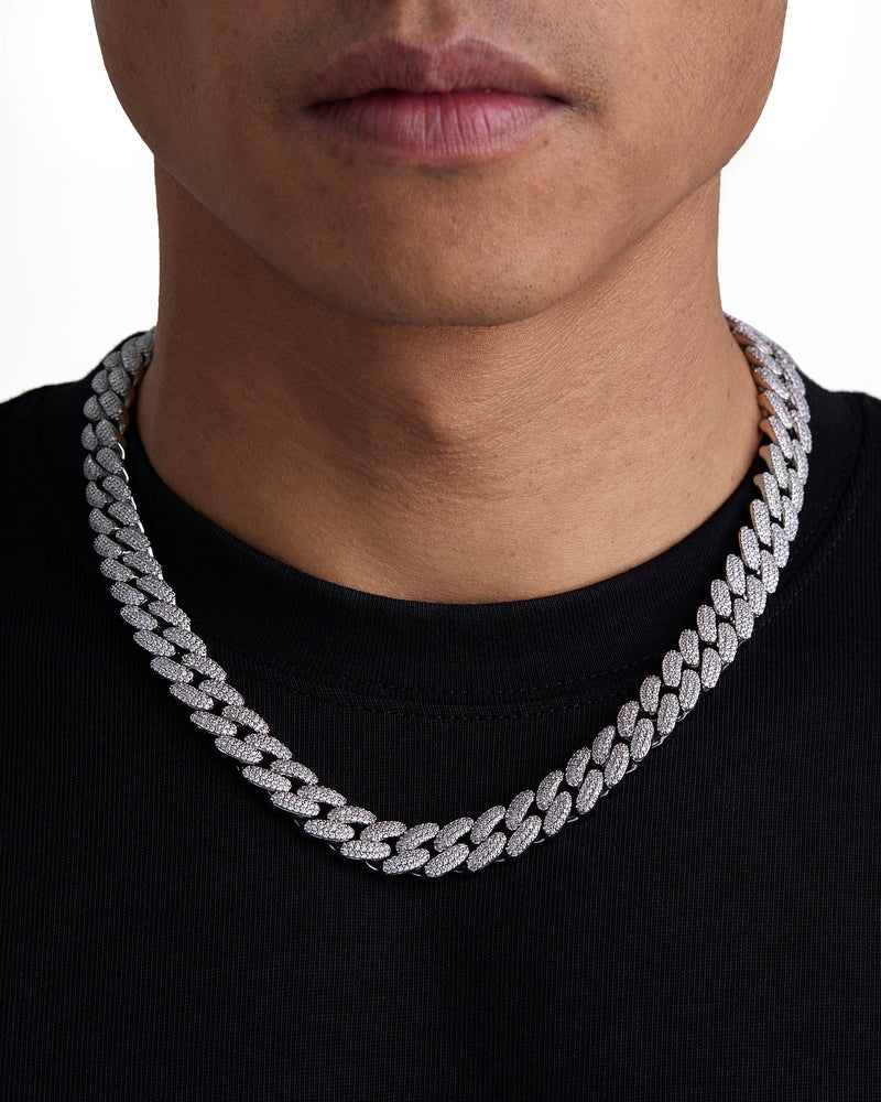ICEMAN SET 12mm 古巴組合 White Gold 配戴照