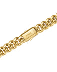 12mm 18k gold plain cuban necklace by Iceman Society