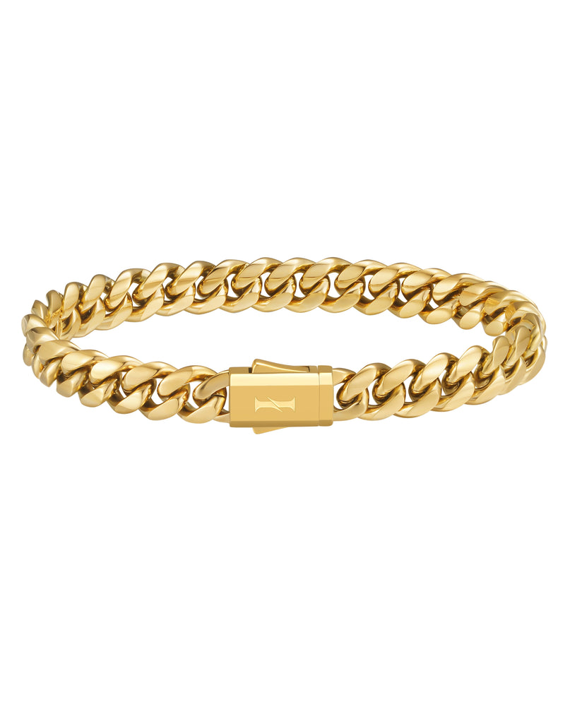 PLAIN 8mm 古巴手鍊 18K Gold 商品照