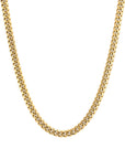 8mm 18k gold plain cuban necklace by Iceman Society