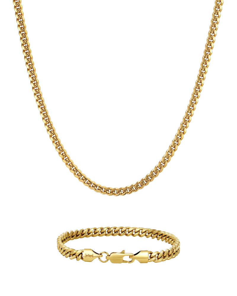 PLAIN SET 5mm 古巴組合 18K Gold 商品照