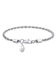 3mm white gold rope bracelet by Iceman Society