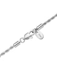 3mm white gold rope necklace by Iceman Society