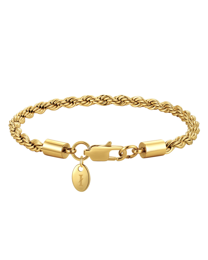 THE ROPE 4mm 麻花手鍊 18K Gold 商品照