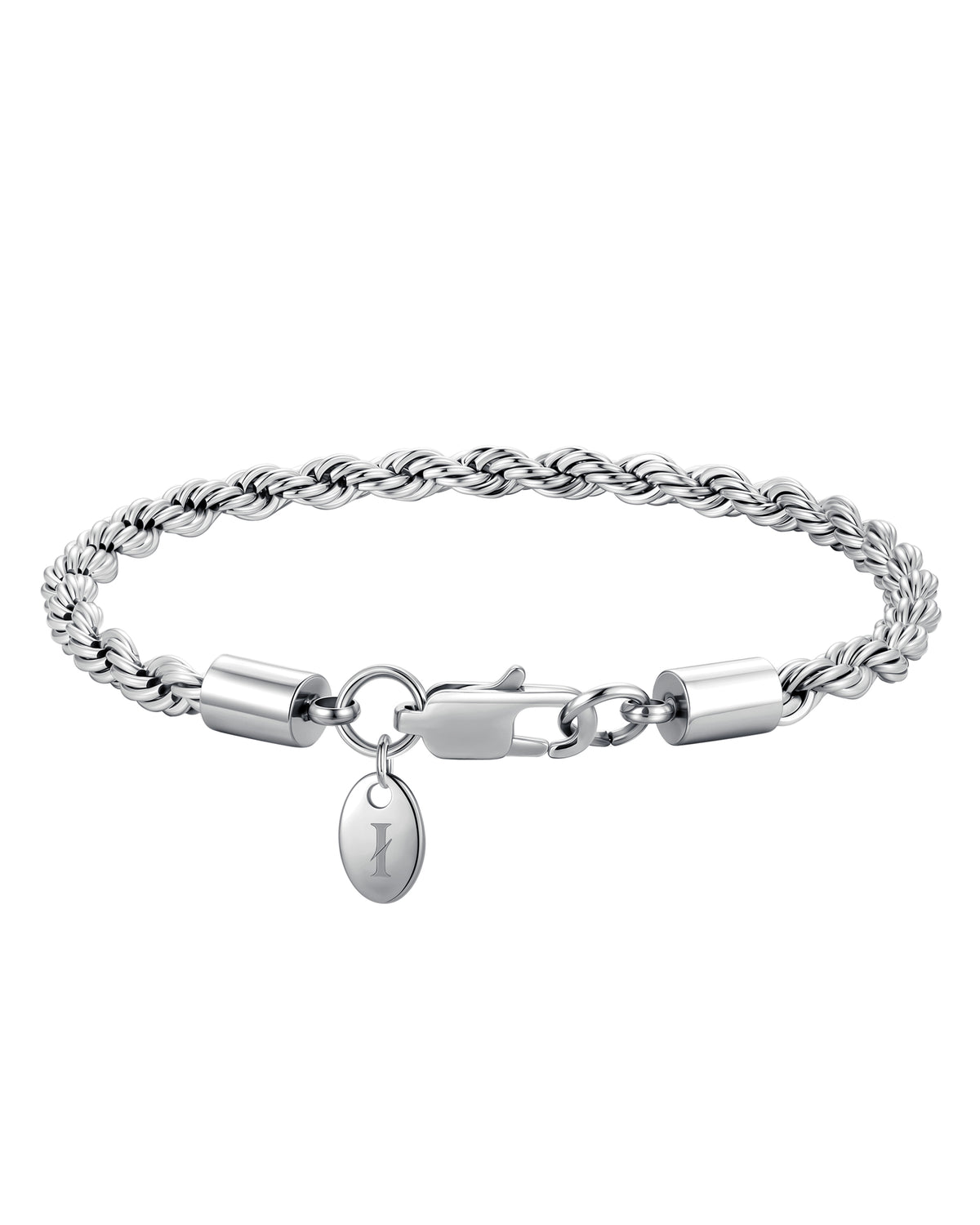 4mm white gold rope bracelet by Iceman Society