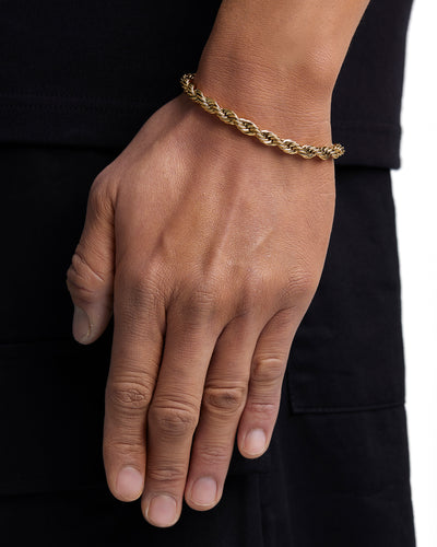 THE ROPE - 6mm 麻花手鍊 (18K Gold)