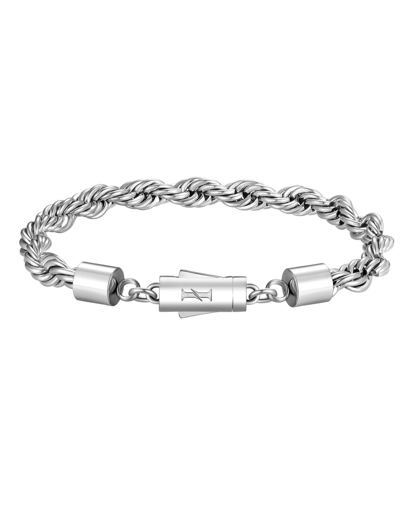 THE ROPE 6mm 麻花手鍊 White Gold 商品照