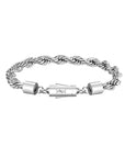 6mm white gold rope bracelet by Iceman Society