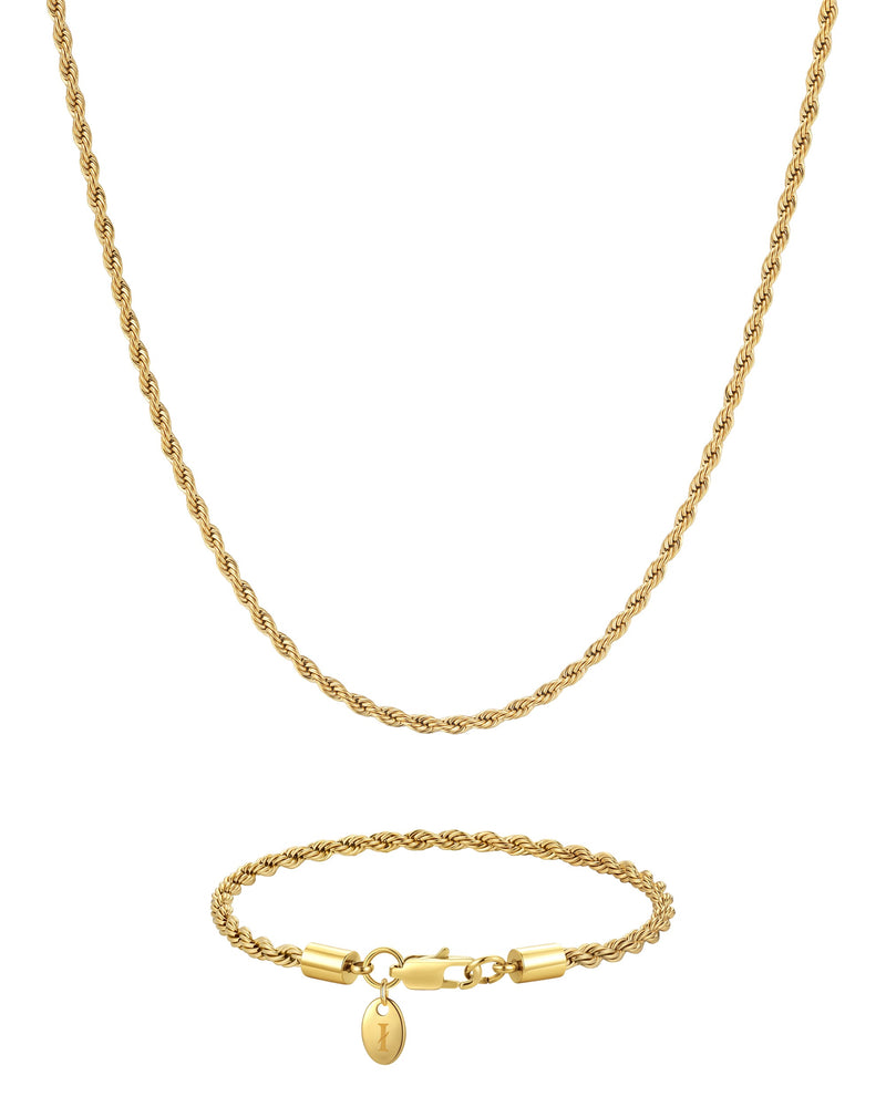 THE ROPE SET 3mm 麻花組合 18K Gold 商品照